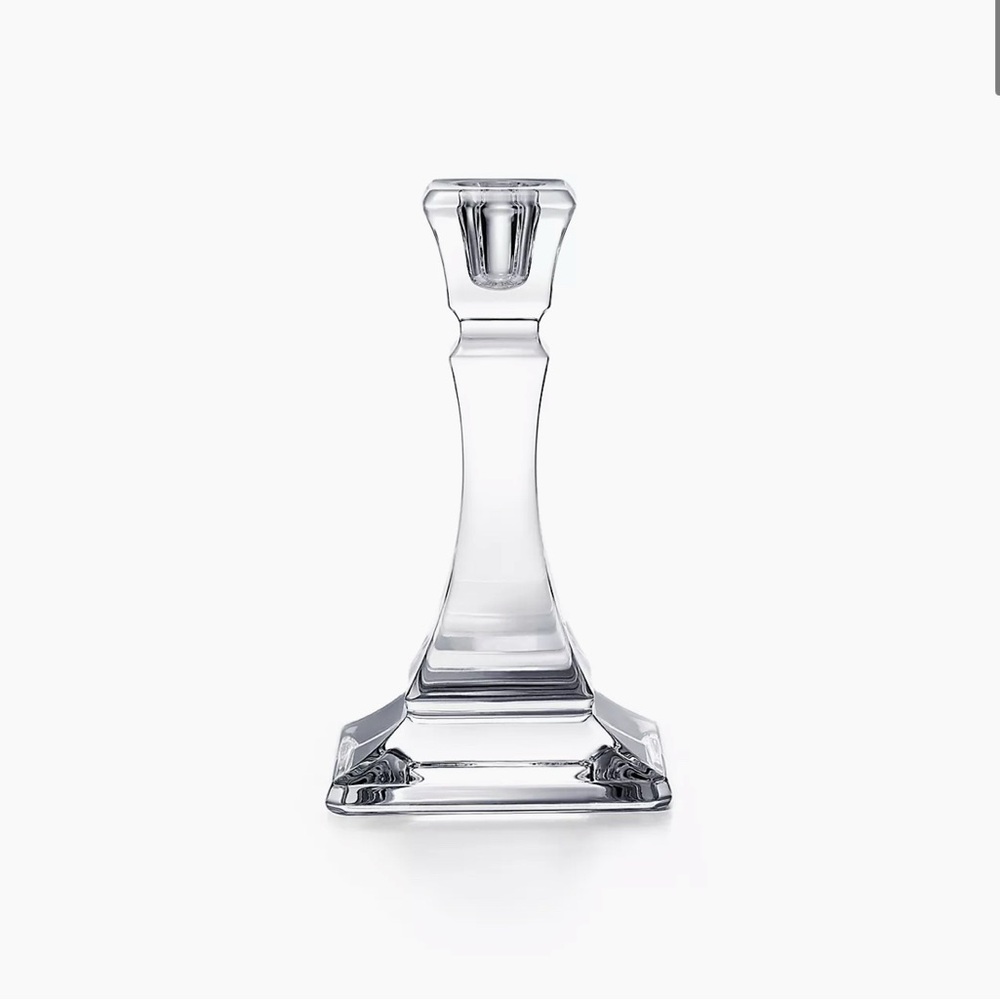 Tiffany & Co. Square Candle Holders in Crystal Glass - Set of 2 - Size 7” - NWOT